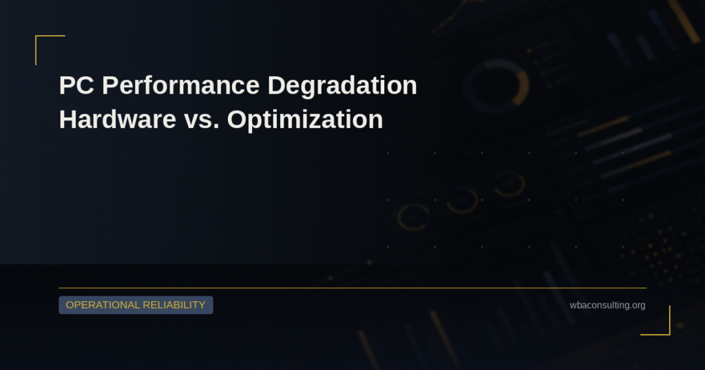PC Performance Degradation Patterns: Cost-Benefit Analysis of Hardware vs. Optimization