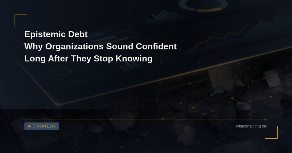 Epistemic Debt: Why Organizations Sound Confident Long After They Stop Knowing