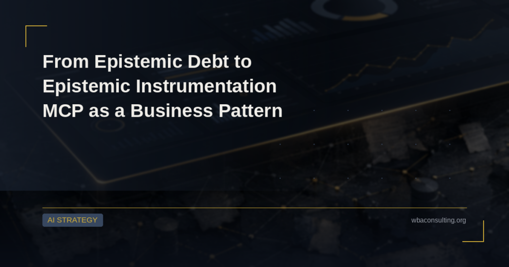 From Epistemic Debt to Epistemic Instrumentation: MCP as a Business Pattern