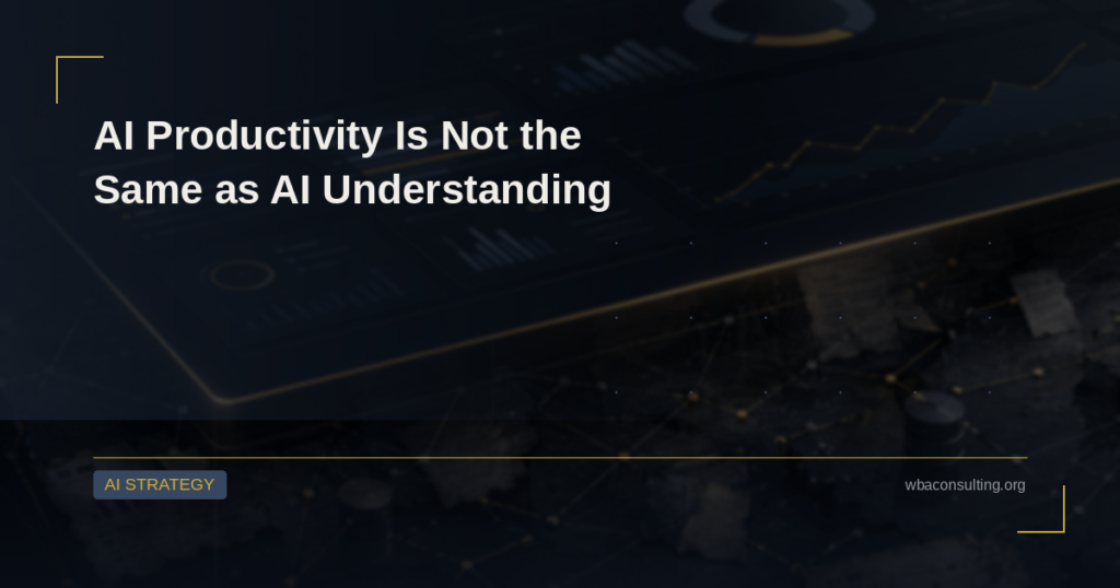 AI Productivity Is Not the Same as AI Understanding
