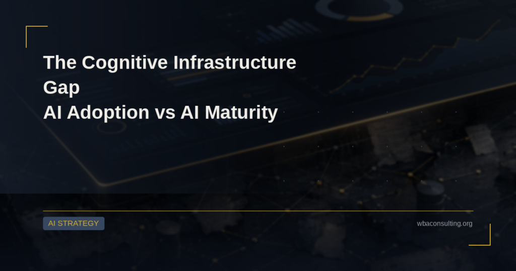 The Cognitive Infrastructure Gap: Why AI Adoption Doesn’t Equal AI Maturity