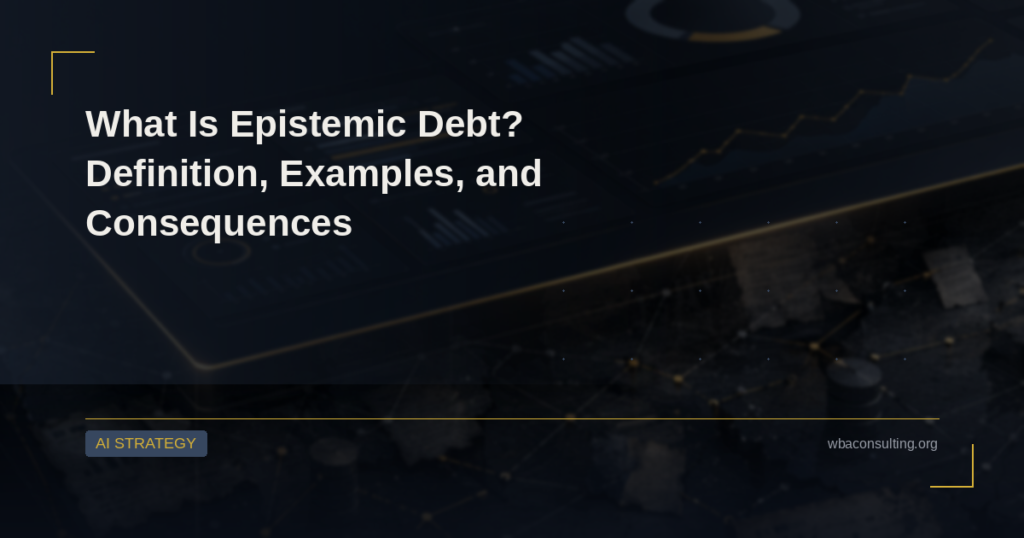 What Is Epistemic Debt? Definition, Examples, and Organizational Consequences