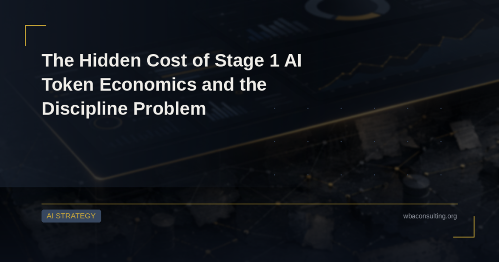 The Hidden Cost of Stage 1 AI: Token Economics and the Discipline Problem