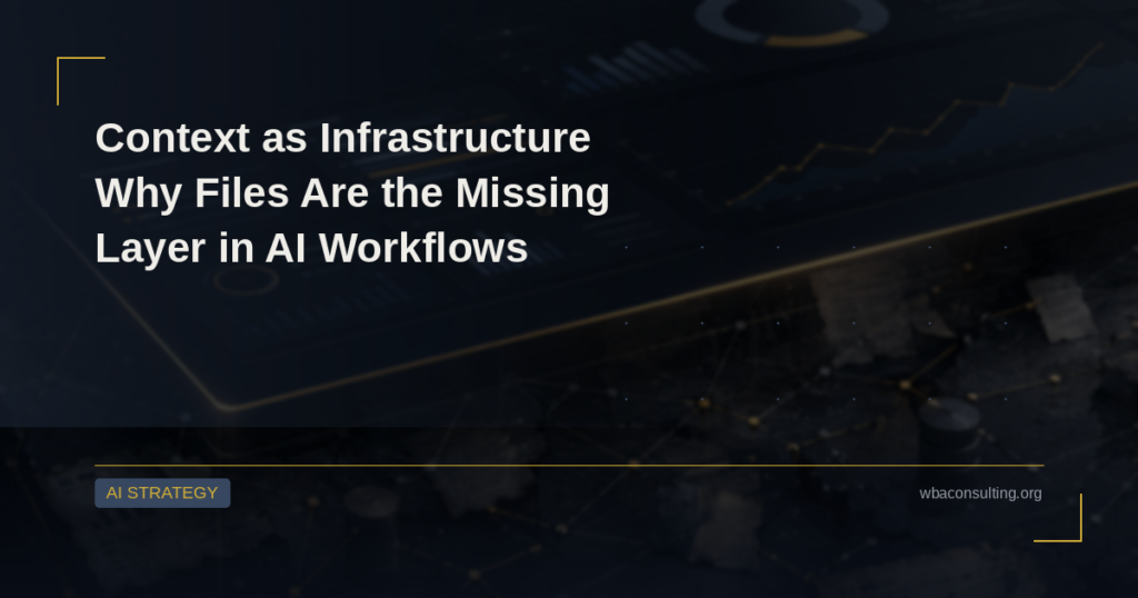 Context as Infrastructure: Why Files Are the Missing Layer in AI Workflows