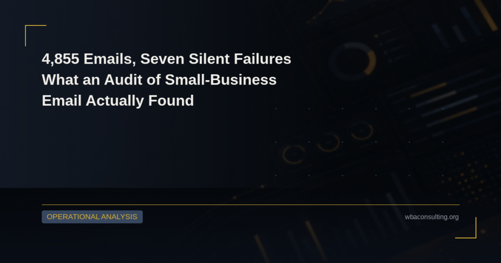 4,855 Emails, Seven Silent Failures: What an Audit of Small-Business Email Actually Found
