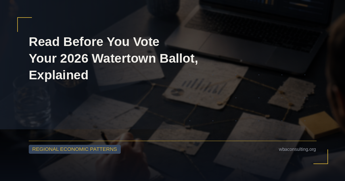 Read Before You Vote: Your 2026 Watertown Ballot, Explained
