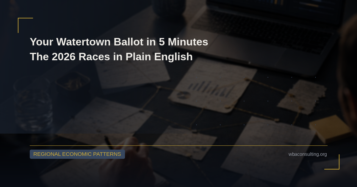 Your Watertown Ballot in 5 Minutes: The 2026 Races in Plain English