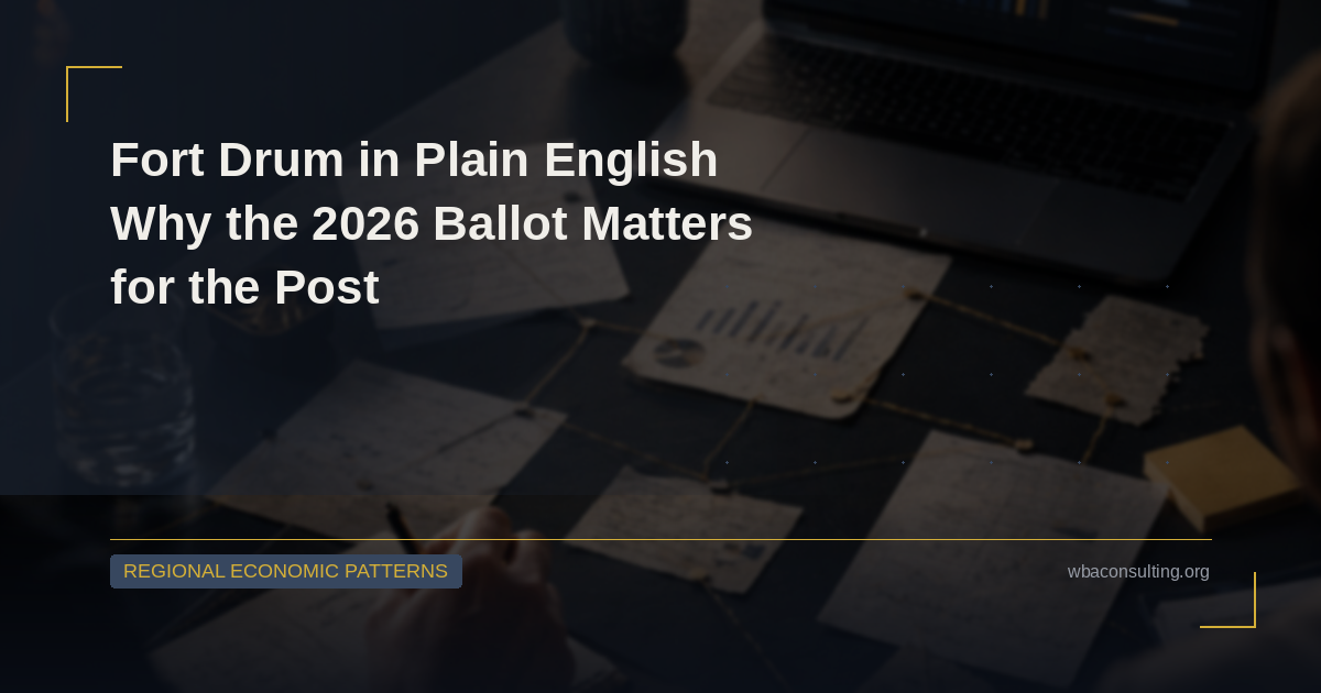 Fort Drum in Plain English: Why the 2026 Ballot Matters for the Post